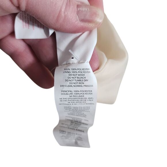 Boohoo coat jacket trench cream tan pink plaid Boho Western Work 12p Nwt - Picture 5 of 6